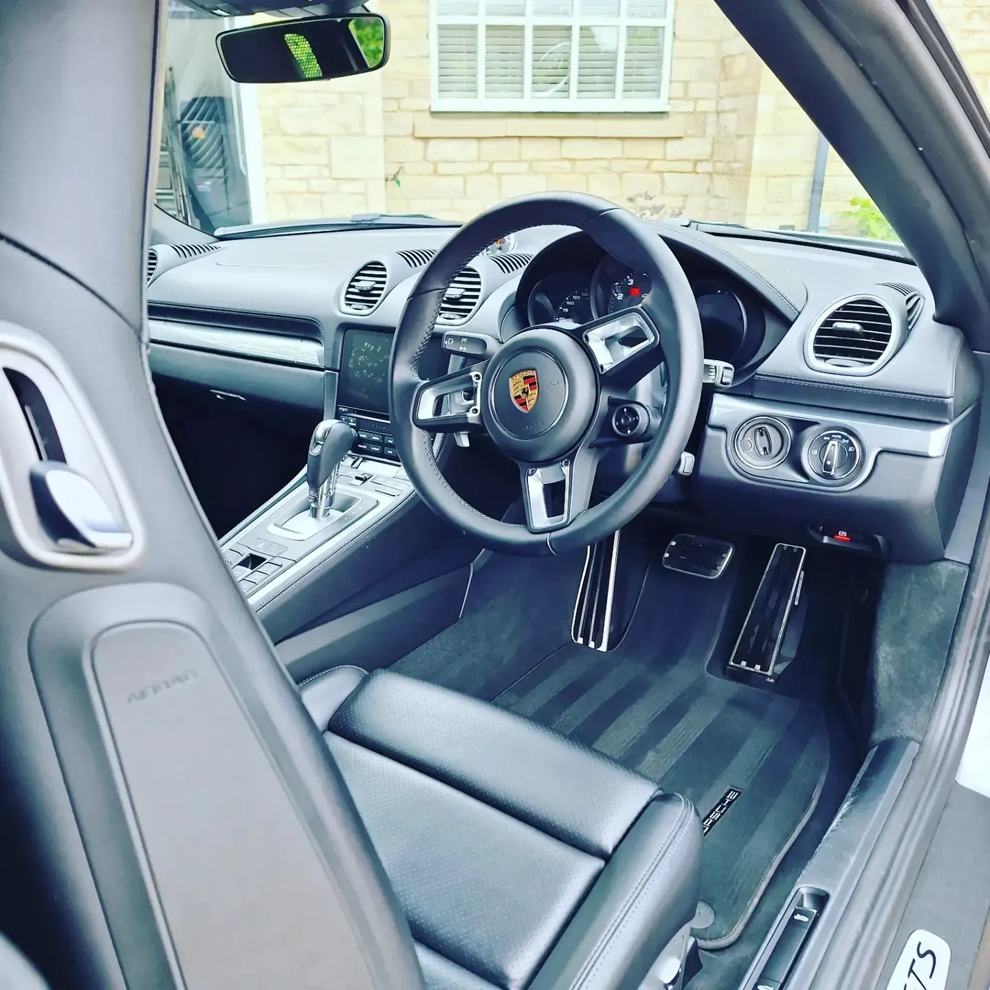 Professional car detailing in progress